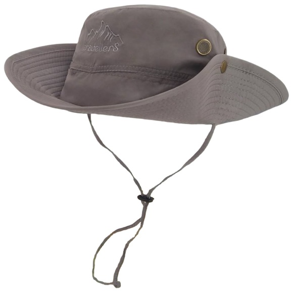 Dark Gray Unisex Sporty Camping Hiking Fishing  Outdoor Safari Hat - Picture 4 of 8